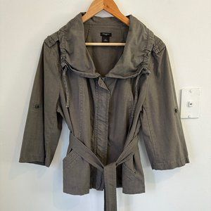 Ann Taylor Utility Belted Jacket size 12